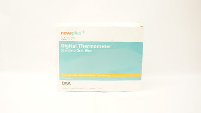 EKLA VDTS-100B Novaplus Digital Thermometer Standard Oral, Blue - Box of 28
